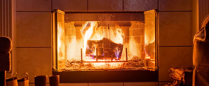 Mendota Hearth Landscape Fireplace Installation in Whitney, Texas